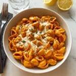 Cheesy Chicken Pasta in a Velvety Tomato Cream Sauce Recipe