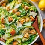 Classic Caesar Salad with Homemade Croutons Recipe