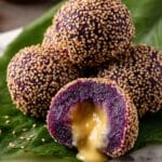 Homemade Ube Cheese Buchi (Sesame Balls) Recipe