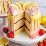 Strawberry Lemonade Layer Cake Recipe
