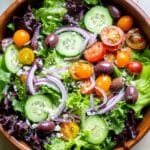 House Salad with Cherry Tomatoes, Feta, and Balsamic Dressing Recipe