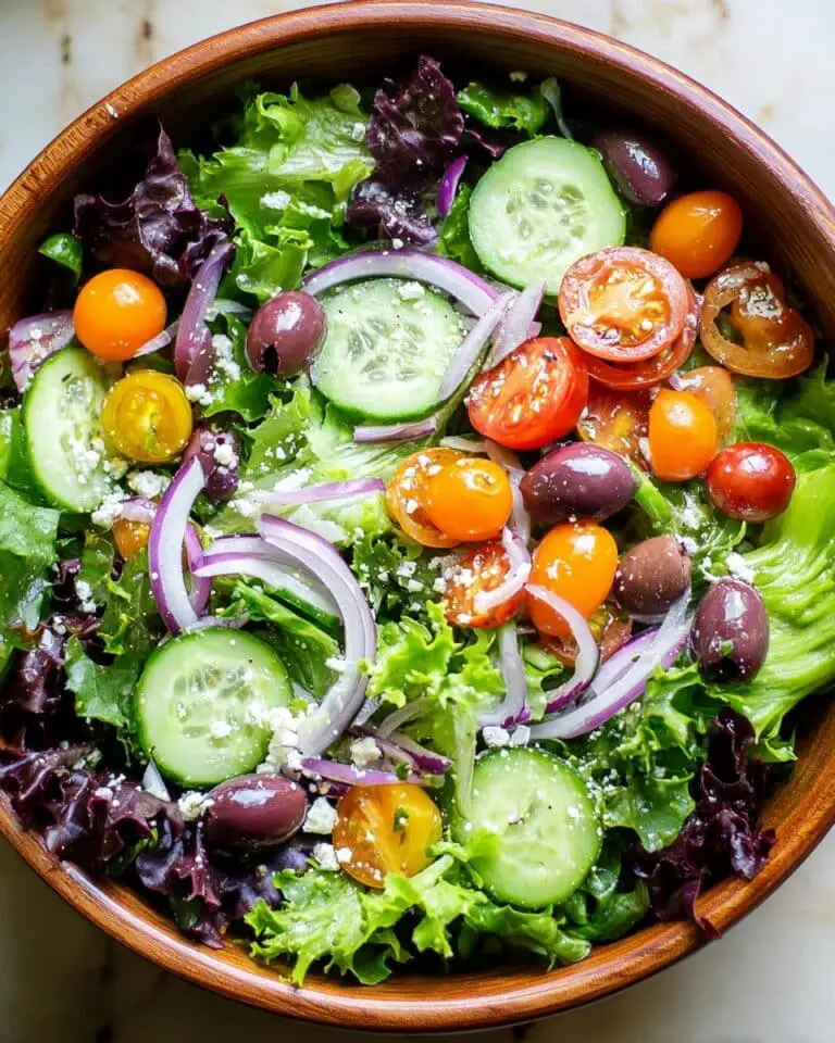 House Salad with Cherry Tomatoes, Feta, and Balsamic Dressing Recipe