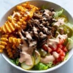 Burger Bowls with House Sauce and Ranch Fries Recipe