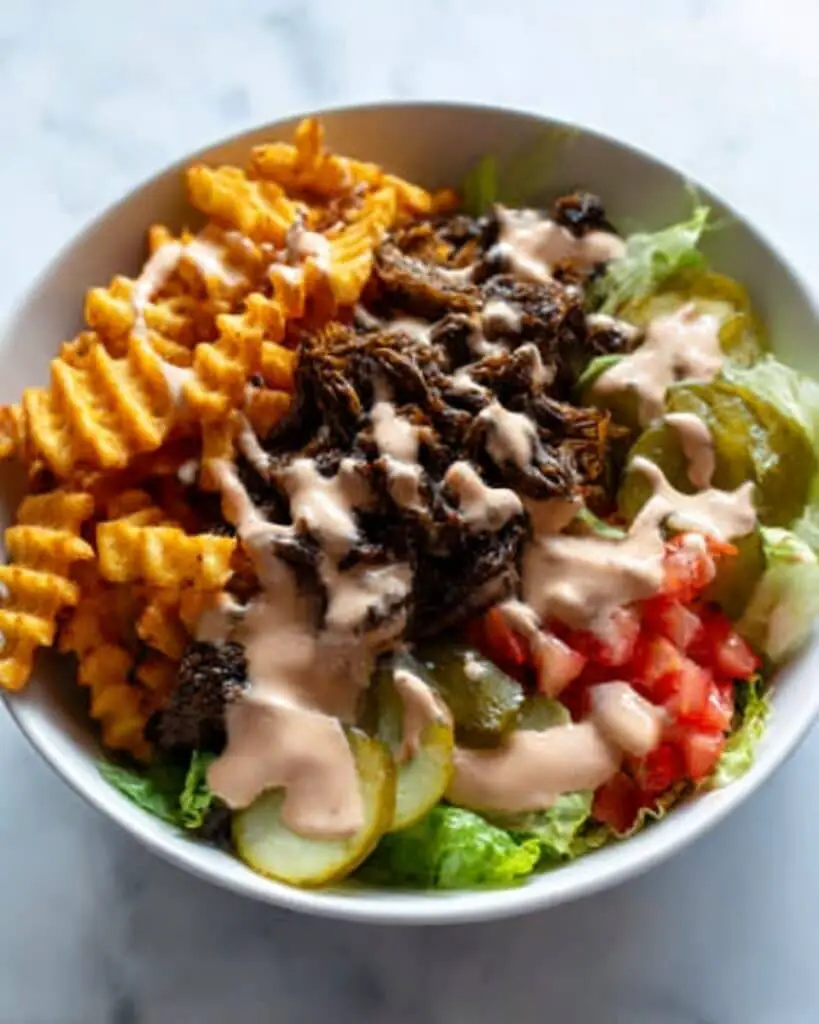 Burger Bowls with House Sauce and Ranch Fries Recipe