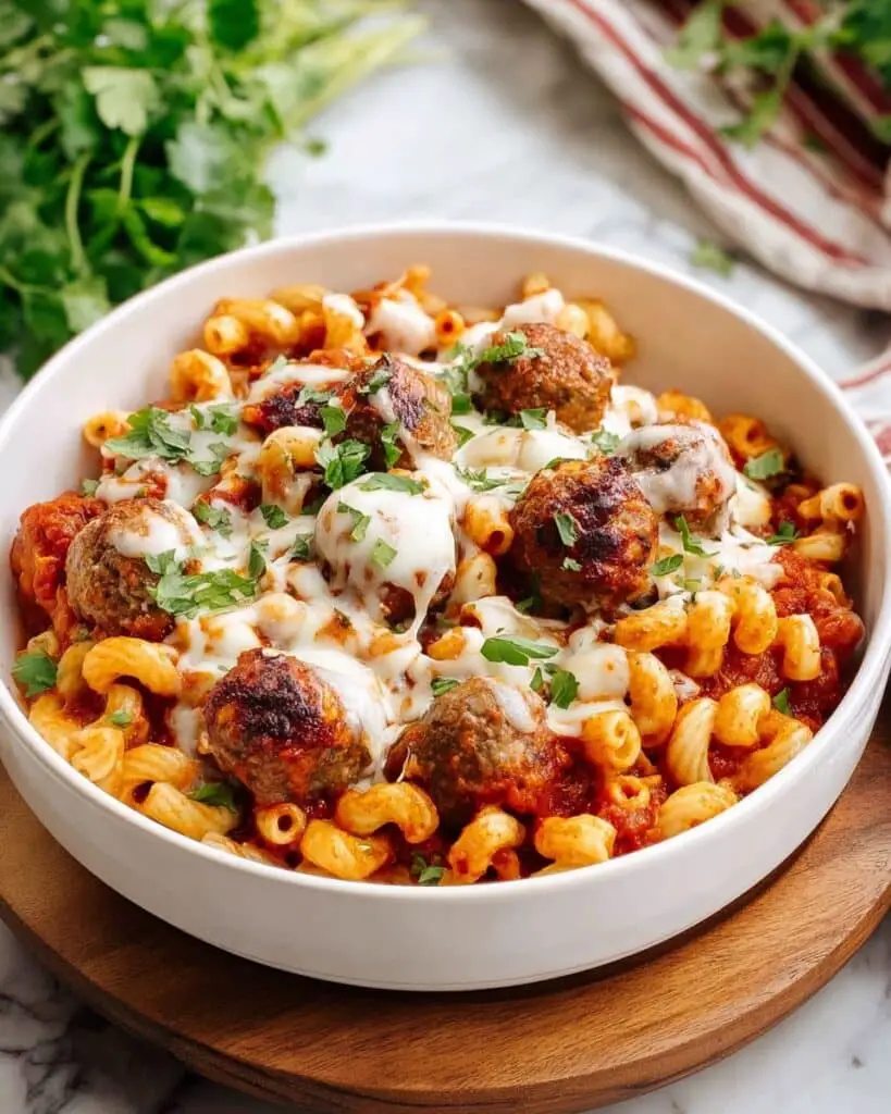 Easy Meatball Pasta Bake Recipe