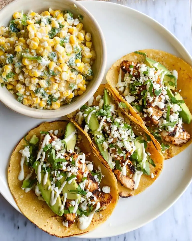 Mexican Street Corn Chicken Tacos Recipe