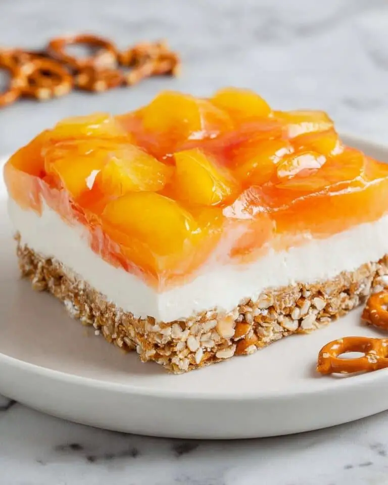 Peach Pretzel Salad Recipe