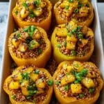Teriyaki Pineapple Chicken and Rice Stuffed Peppers Recipe