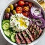 Healthy Mediterranean Steak Bowl Recipe