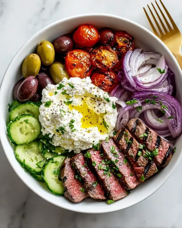 Healthy Mediterranean Steak Bowl Recipe