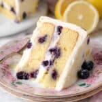 Lemon Blueberry Cake with Cream Cheese Frosting Recipe
