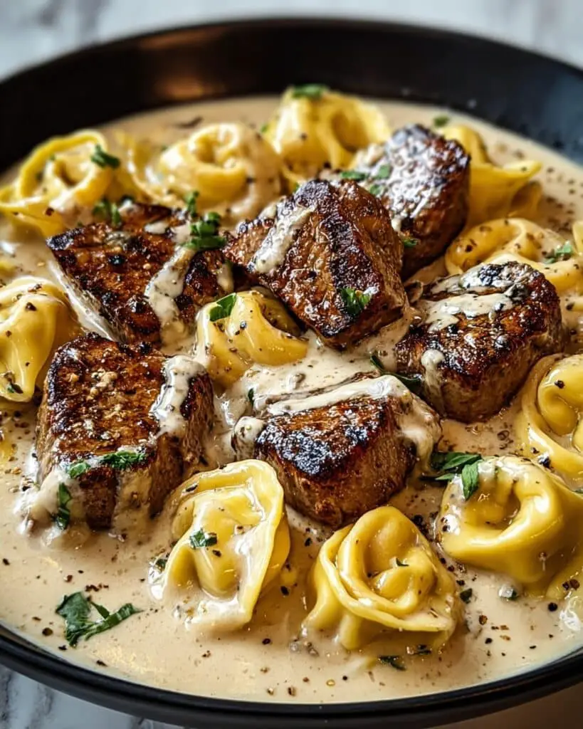 Cracked Garlic Steak Tortellini Recipe