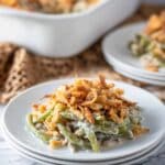 Creamy Green Bean Casserole with Crispy Fried Onions Recipe