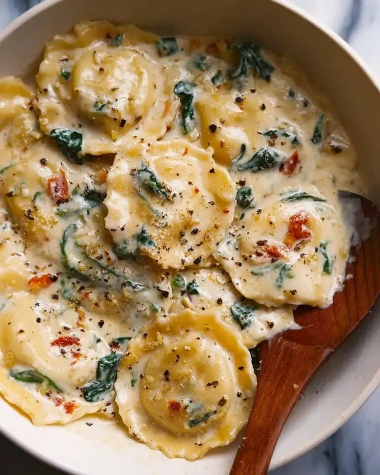 Easy Tuscan Ravioli Soup Recipe