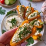 Springtime Veggie Board with Stuffed Mini Peppers Recipe
