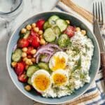 High-Protein Cottage Cheese Bowl with Capers, Dill, and Soft-Cooked Egg Recipe