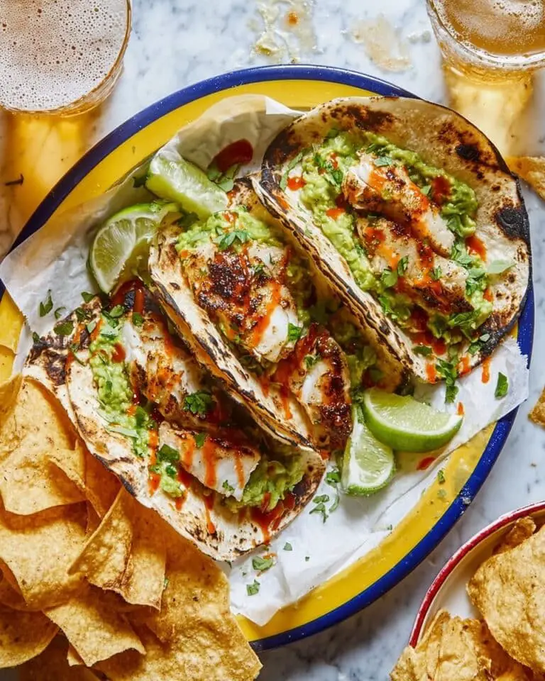 Smashed Avocado Fish Tacos Recipe