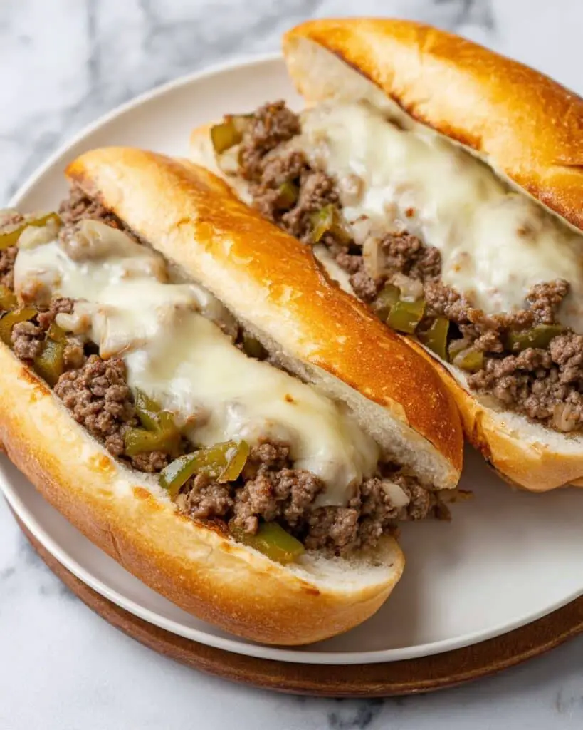 30-Minute Ground Beef Philly Cheesesteak Recipe