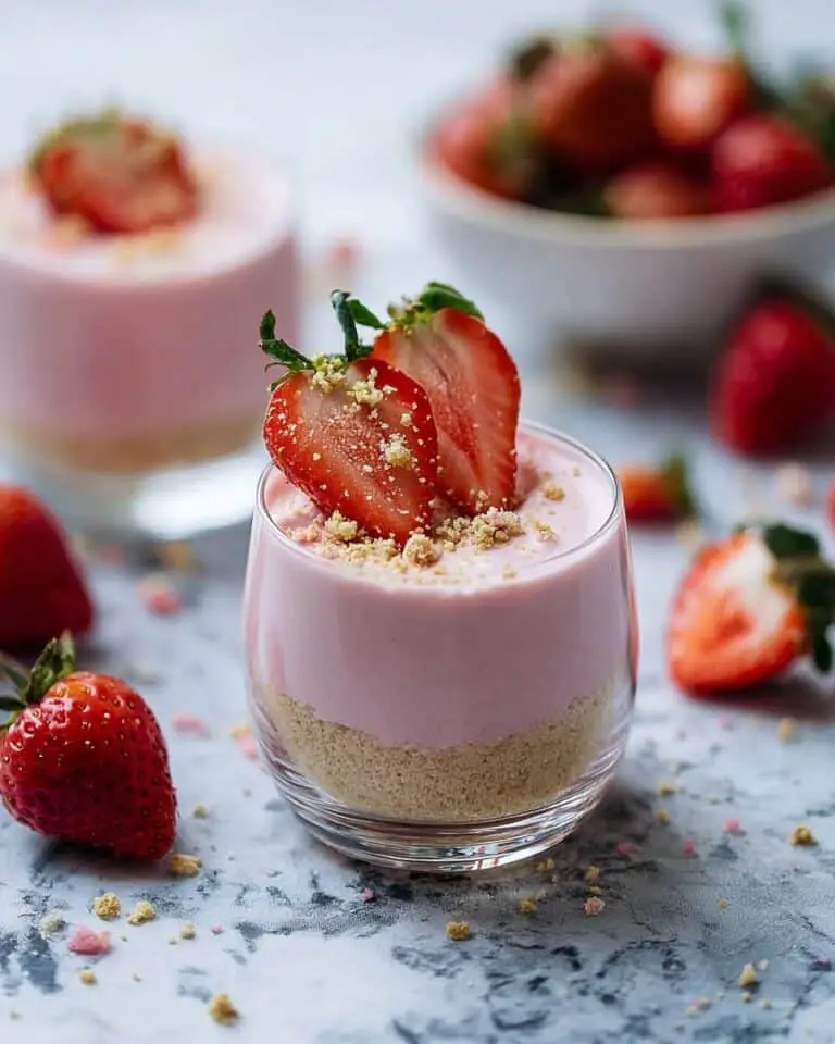 No Bake Strawberry Cheesecake Jars Recipe
