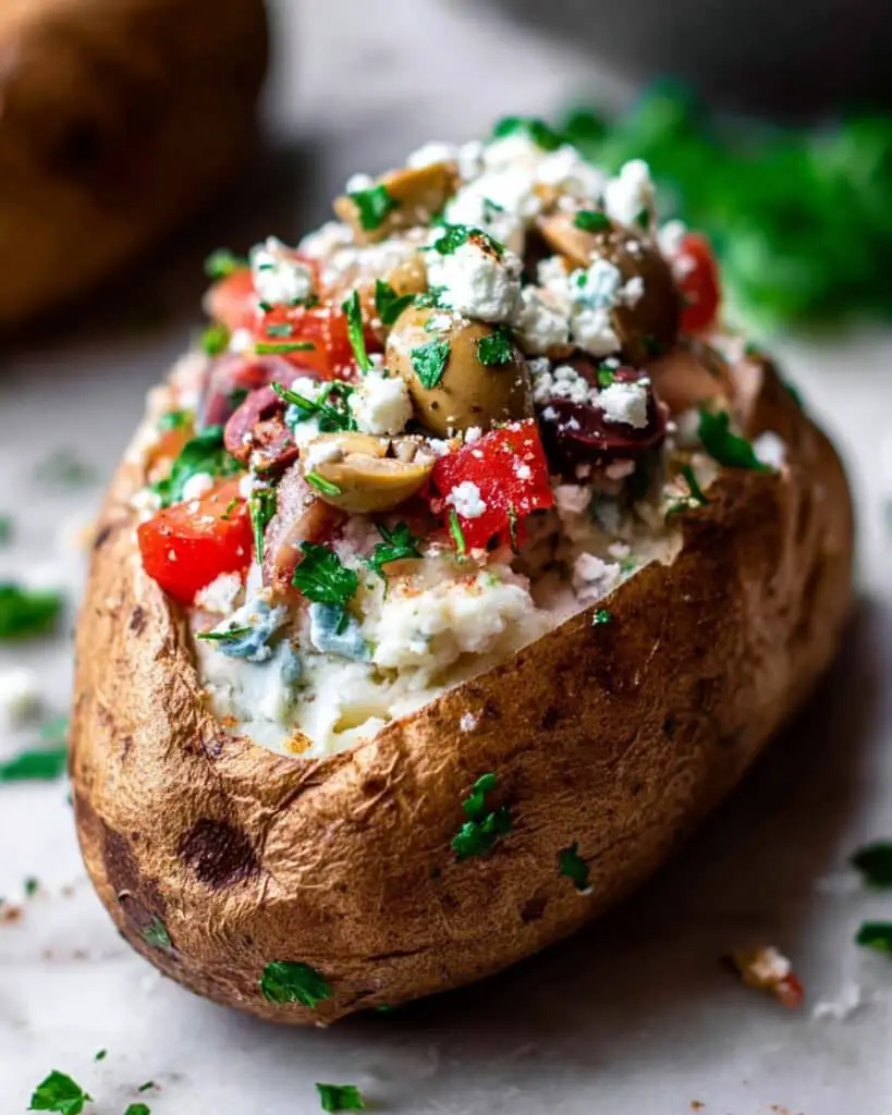 Mediterranean Loaded Baked Potato Recipe