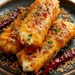 Crispy Fried Feta Rolls with Hot Chili Honey Recipe