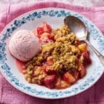 Rhubarb and Strawberry Crisp with Pecan Topping Recipe