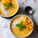 Mango Sago: Easy Eggless Mango Pudding with Tapioca Pearls Recipe