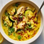 Ginger Chicken and Rice Soup with Zucchini Recipe