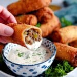 Easy Philly Cheesesteak Egg Rolls Recipe