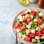 Fresh Watermelon Cucumber Feta Salad Recipe