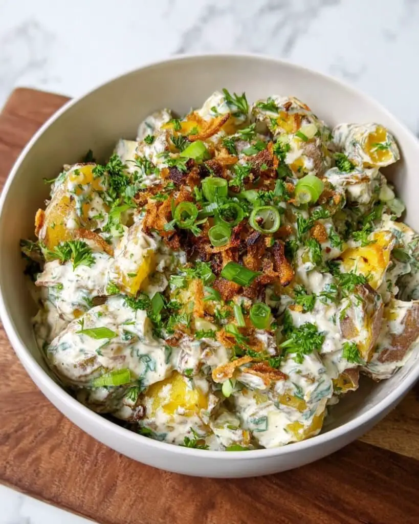 Crispy Herb Smashed Potato Salad Recipe