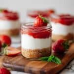 No Bake Strawberry Cheesecake in a Jar Recipe