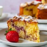 Strawberry Ricotta Cake with Almonds and Balsamic Maceration Recipe