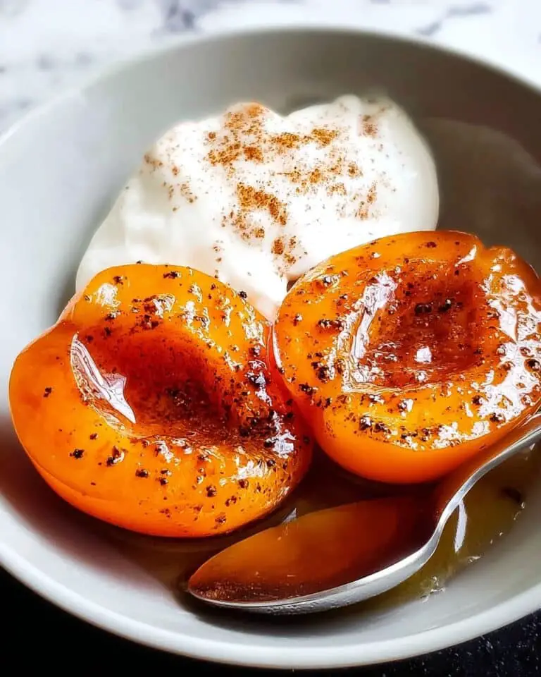 Pan Fried Peaches with Cinnamon and Ginger Recipe