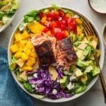 Caribbean Cobb Salad with Spiced Salmon and Tropical Veggies Recipe
