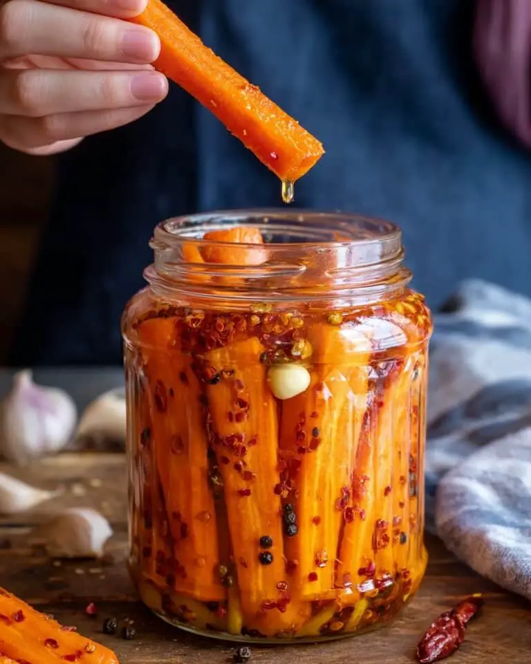 Easy Hot Honey Pickled Carrots Recipe