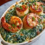Seafood Spinach Rockefeller with Turkey Bacon Recipe