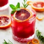 Sparkling Blood Orange Mocktail with Turmeric Recipe