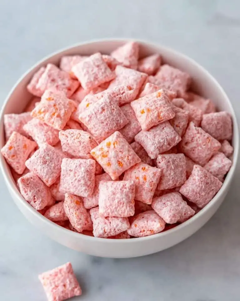 Easy Strawberry Shortcake Puppy Chow Recipe