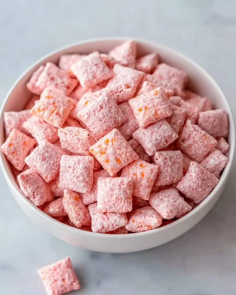 Easy Strawberry Shortcake Puppy Chow Recipe