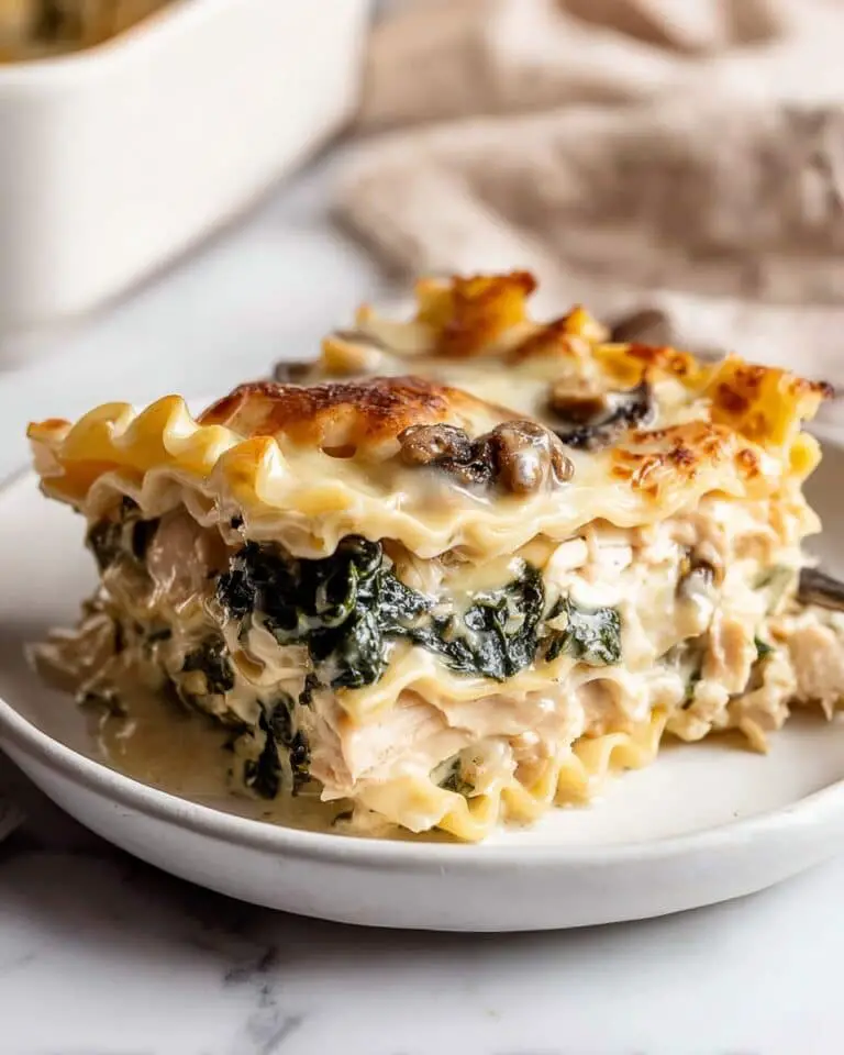 White Chicken Spinach Lasagna Recipe