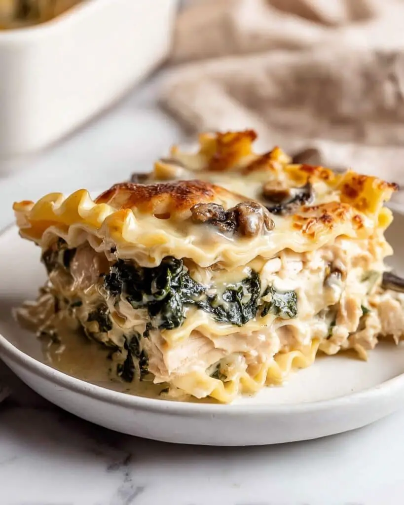 White Chicken Spinach Lasagna Recipe