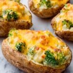 Twice Baked Potatoes with Broccoli and Cheese Recipe