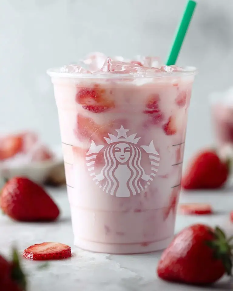 Pink Hibiscus Tea Coconut Drink with Strawberries Recipe