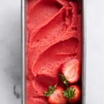 Easy 3-Ingredient Strawberry Sorbet Recipe