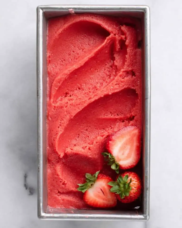 Easy 3-Ingredient Strawberry Sorbet Recipe
