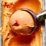 No Churn Creamy Peach Sorbet Recipe