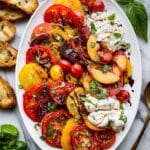 Tomato Peach Burrata Salad Recipe