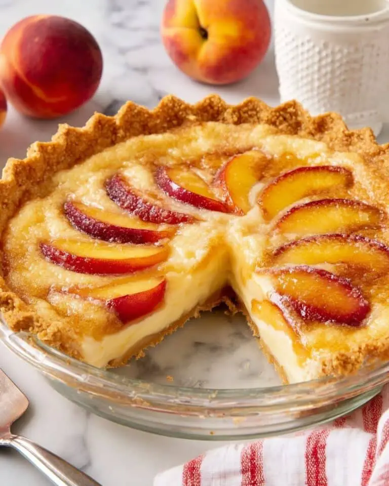 Peach Custard Pie Recipe
