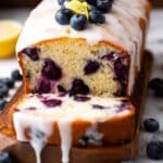 Blueberry Bread Loaf with Lemon Icing Recipe